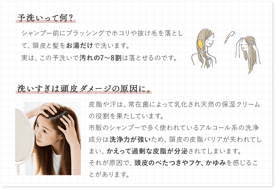 年齢に応じたお肌のケアをするように、シャンプーで頭皮のケアが必要です。
